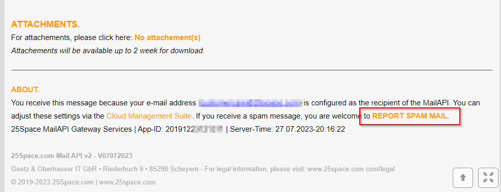Report Spam Mail